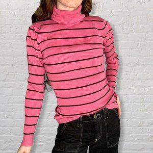 Stripe turtle neck